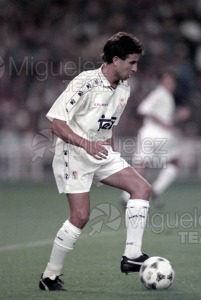 Partido de Liga 1ª División entre REAL MADRID-ATHLETIC DE BILBAO en el estadio Santiago Bernabéu de Madrid. 1994