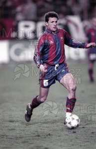 Encuentro de Liga 1ª División entre RAYO VALLECANO-BARCELONA en el campo de Vallecas (Madrid). 1996