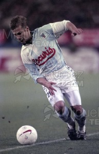 Partido 1ª División entre ATLÉTICO DE MADRID-COMPOSTELA en el estadio Vicente Calderón de Madrid. 1997