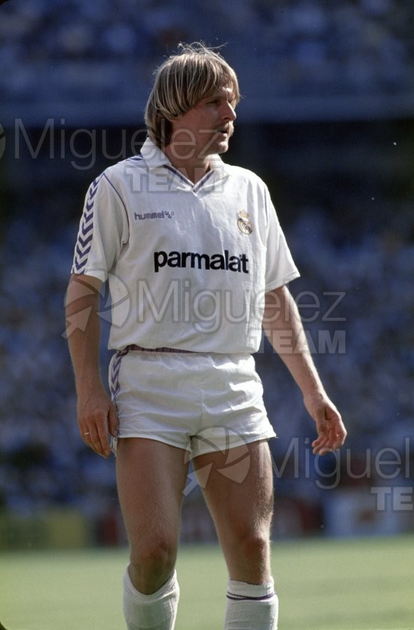 Partido de Liga Primera División Real Madrid-Sevilla Temporada 1988-1989.