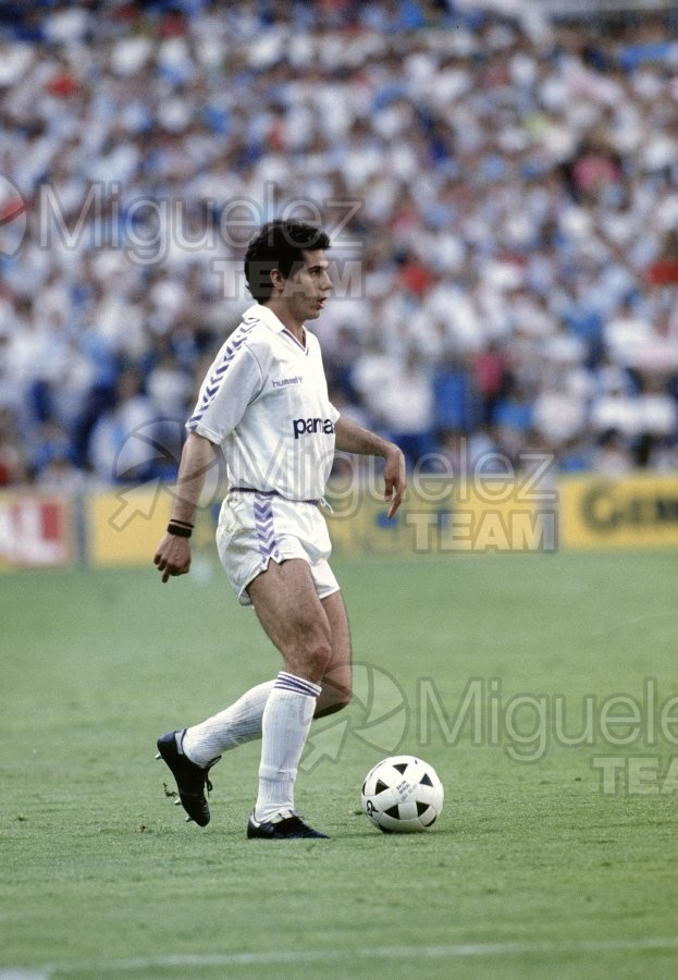 Partido de Liga Primera División Real Madrid-Sevilla Temporada 1988-1989.