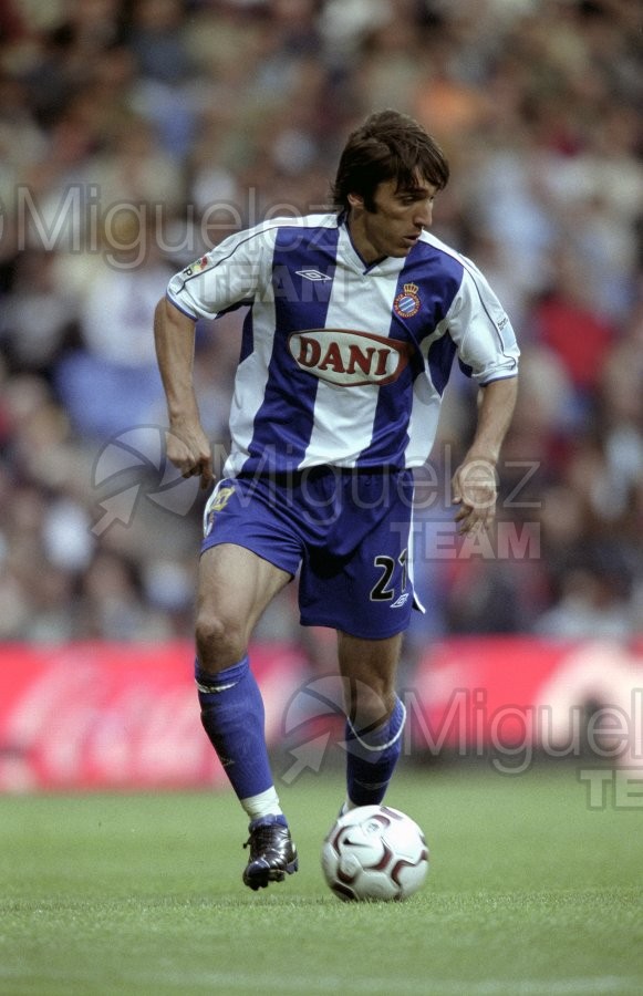 Partido de Liga 1ª División entre REAL MADRID-ESPANYOL, Madrid 2003.