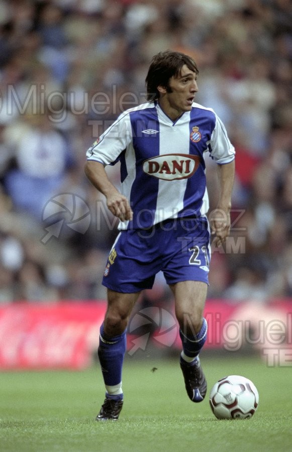 Partido de Liga 1ª División entre REAL MADRID-ESPANYOL, Madrid 2003.