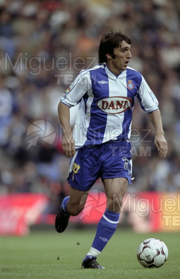 Partido de Liga 1ª División entre REAL MADRID-ESPANYOL, Madrid 2003.