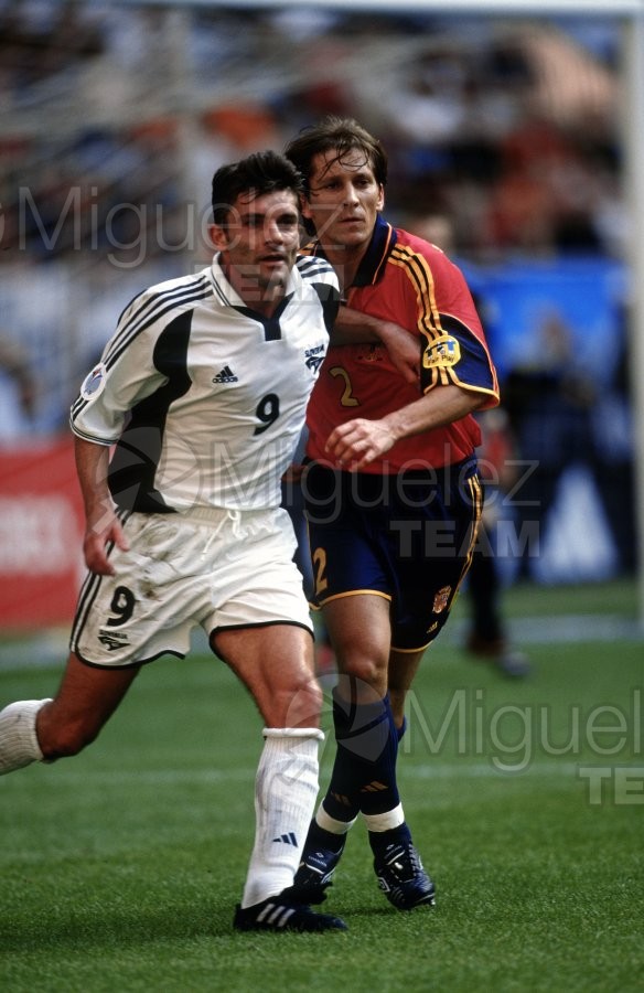 EUROCOPA-2000, celebrada en Bélgica-Paises Bajos. Partido entre ESLOVENIA-ESPAÑA, celebrado en el estadio AMSTERDAM ARENA de Amsterdam (Holanda). 2000