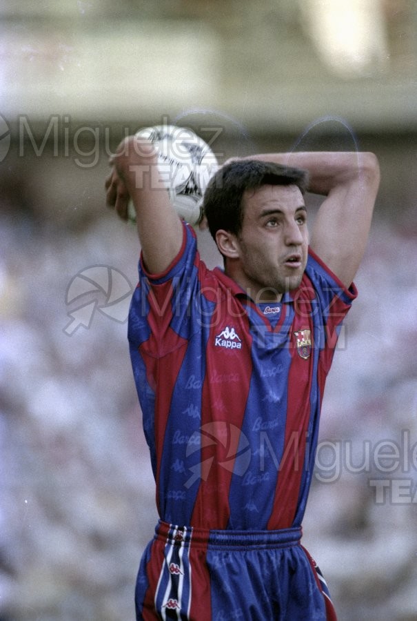Encuentro de Liga 1ª División entre VALLADOLID-BARCELONA en el estadio Nuevo Zorrilla (Valladolid). 1995
