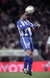 Partido de Liga 1ª División entre REAL MADRID-DEPORTIVO DE LA CORUÑA, Madrid 2003.