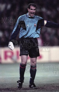 Partido de Liga 1ª División entre REAL MADRID-BARCELONA en el Campo del Madrid. 1993