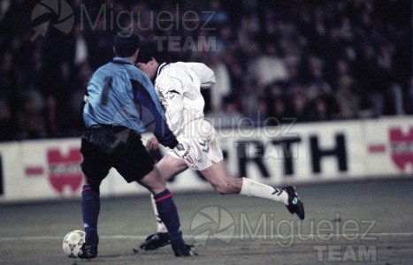 Partido de Liga 1ª División entre REAL MADRID-BARCELONA en el Campo del Madrid. 1993