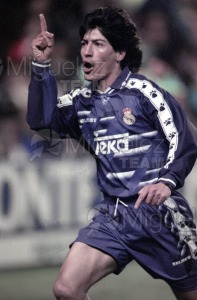 Encuentro Europeo LIGA DE CAMPEONES entre el REAL MADRID-AJAX en el estadio Santiago Bernabéu de Madrid. 1995