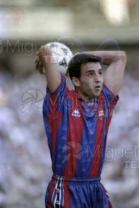 Encuentro de Liga 1ª División entre VALLADOLID-BARCELONA en el estadio Nuevo Zorrilla (Valladolid). 1995