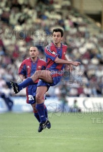 Encuentro de Liga 1ª División entre VALLADOLID-BARCELONA en el estadio Nuevo Zorrilla (Valladolid). 1995