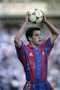 Encuentro de Liga 1ª División entre VALLADOLID-BARCELONA en el estadio Nuevo Zorrilla (Valladolid). 1995