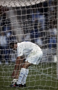 Encuentro de Liga 1ª División entre REAL MADRID-REAL VALLADOLID en el estadio Santiago Bernabéu de Madrid. 1995 