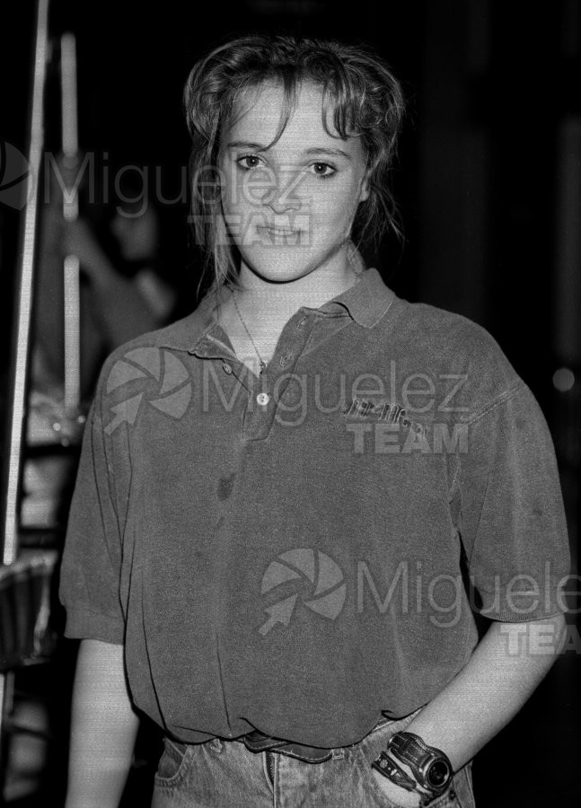 Regreso de la expedición de Gimnasia a los JJOO de Seúl-1988. Aeropuerto de Barajas (Madrid).