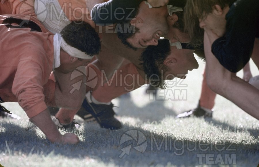 Partido internacional de Rugby entre HOLANDA - BELGICA  (Madrid) 1989.