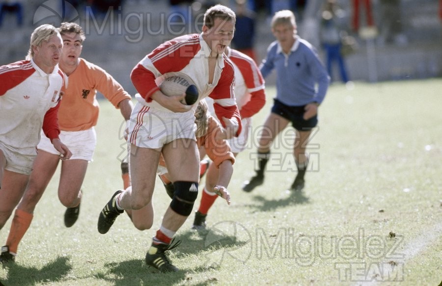 Partido internacional de Rugby entre HOLANDA - POLONIA (Madrid) 1989.