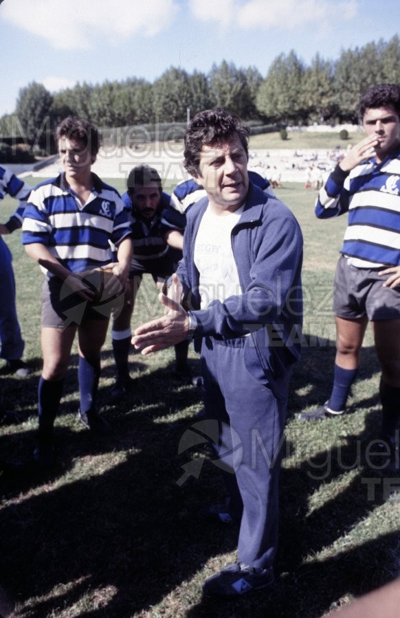 Partido de Rugby, Liga Nacional División de Honor. Equipos Cisneros - Ciencias de Sevilla (Madrid) 1988.