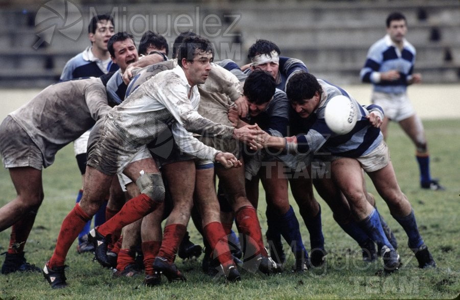Partido de Rugby, Liga Nacional División de Honor. Equipos Arquitectura - Olímpico (Madrid) 1988.