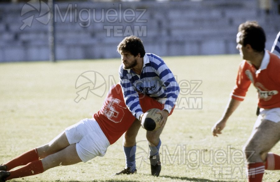 Partido de Rugby, Liga Nacional División de Honor. Cisneros - Universidad Valladolid (Madrid) Temporada 1988 - 1989.