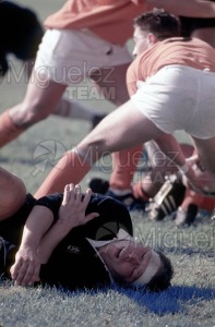 Partido internacional de Rugby entre HOLANDA - BELGICA  (Madrid) 1989.