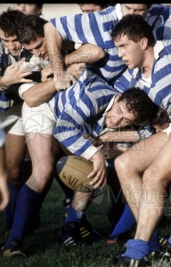 Partido de Rugby, Liga Nacional División de Honor. Equipos Cisneros - Salvador (Madrid) 1988.