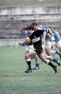 Partido de Rugby, Liga Nacional División de Honor. Equipos Cisneros - Mercabarna (Madrid) Temporada 1988-1989.
