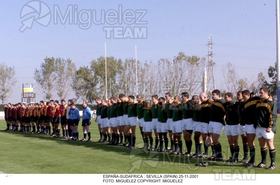 Partido amistoso entre ESPAÑA-SUDAFRICA en el estudio de la CARTUJA de SEVILLA. 2001 