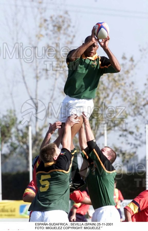 Partido amistoso entre ESPAÑA-SUDAFRICA en el estudio de la CARTUJA de SEVILLA. 2001 
