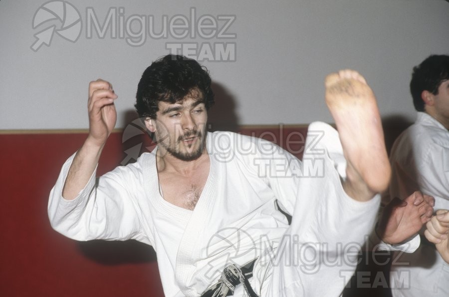 Reportaje gráfico al karateca Oscar Zazo (Madrid) 1986.