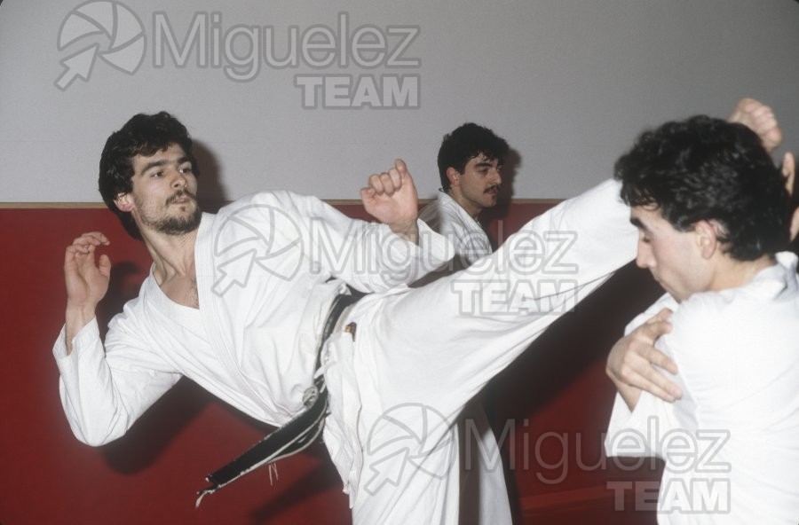 Reportaje gráfico al karateca Oscar Zazo (Madrid) 1986.
