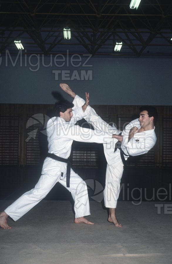 Reportaje gráfico con los karatecas Antonio Martinez Amillo y José Manuel Egea (Madrid) 1986.