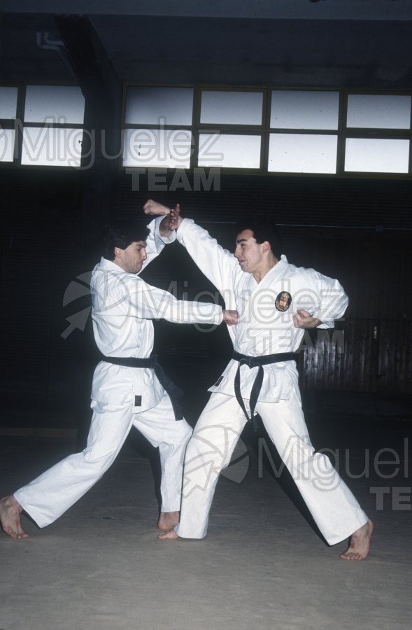 Reportaje gráfico con los karatecas Antonio Martinez Amillo y José Manuel Egea (Madrid) 1986.