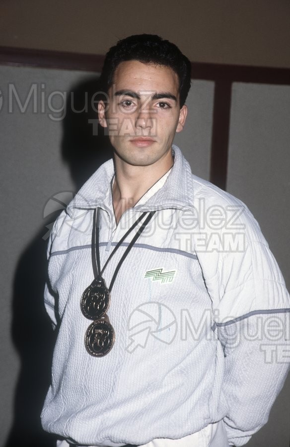 Reportaje gráfico del karateca Jose Manuel Egea (Madrid) 1986.