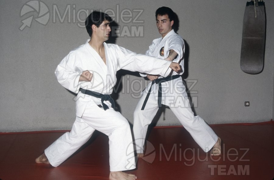 Reportaje gráfico del karateca Jose Manuel Egea (Madrid) 1986.