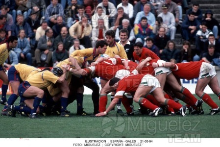 Partido de Clasificación para el Campeonato del Mundo entre ESPAÑA-GALES, jugado en el Campo de la Universidad (Madrid). 1994