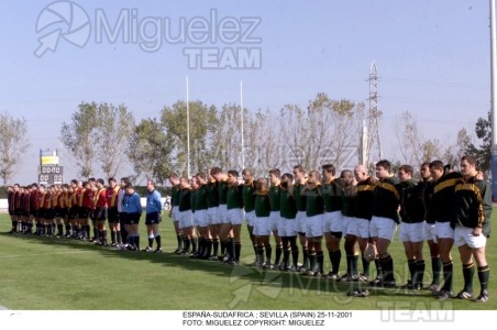 Partido amistoso entre ESPAÑA-SUDAFRICA en el estudio de la CARTUJA de SEVILLA. 2001 