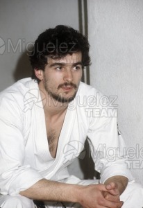 Reportaje gráfico al karateca Oscar Zazo (Madrid) 1986.