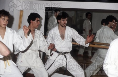 Reportaje gráfico al karateca Oscar Zazo (Madrid) 1986.