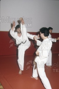 Reportaje gráfico al karateca Oscar Zazo (Madrid) 1986.