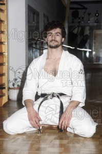 Reportaje gráfico al karateca Oscar Zazo (Madrid) 1986.