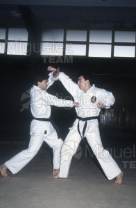 Reportaje gráfico con los karatecas Antonio Martinez Amillo y José Manuel Egea (Madrid) 1986.