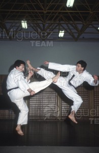 Reportaje gráfico con los karatecas Antonio Martinez Amillo y José Manuel Egea (Madrid) 1986.