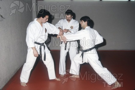 Reportaje gráfico del karateca Jose Manuel Egea (Madrid) 1986.