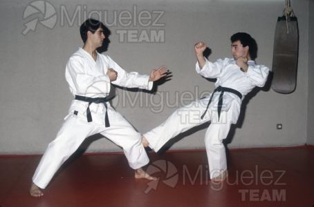 Reportaje gráfico del karateca Jose Manuel Egea (Madrid) 1986.