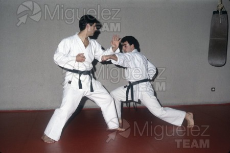 Reportaje gráfico del karateca Jose Manuel Egea (Madrid) 1986.