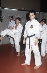 Reportaje gráfico del karateca Jose Manuel Egea (Madrid) 1986.