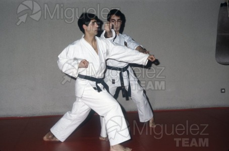 Reportaje gráfico del karateca Jose Manuel Egea (Madrid) 1986.