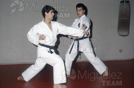 Reportaje gráfico del karateca Jose Manuel Egea (Madrid) 1986.