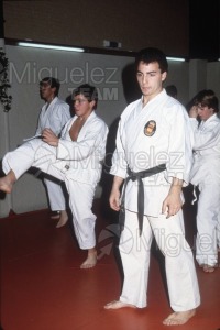 Reportaje gráfico del karateca Jose Manuel Egea (Madrid) 1986.